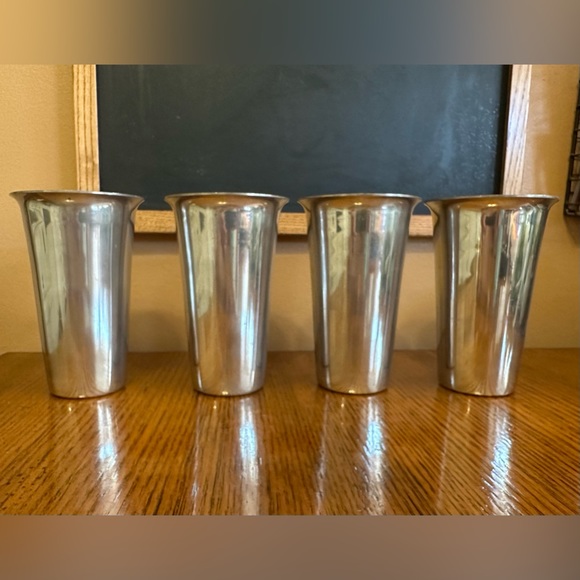 Set of 4 Vintage Standish Pewter Tumblers / Julep Cups - Picture 3 of 9